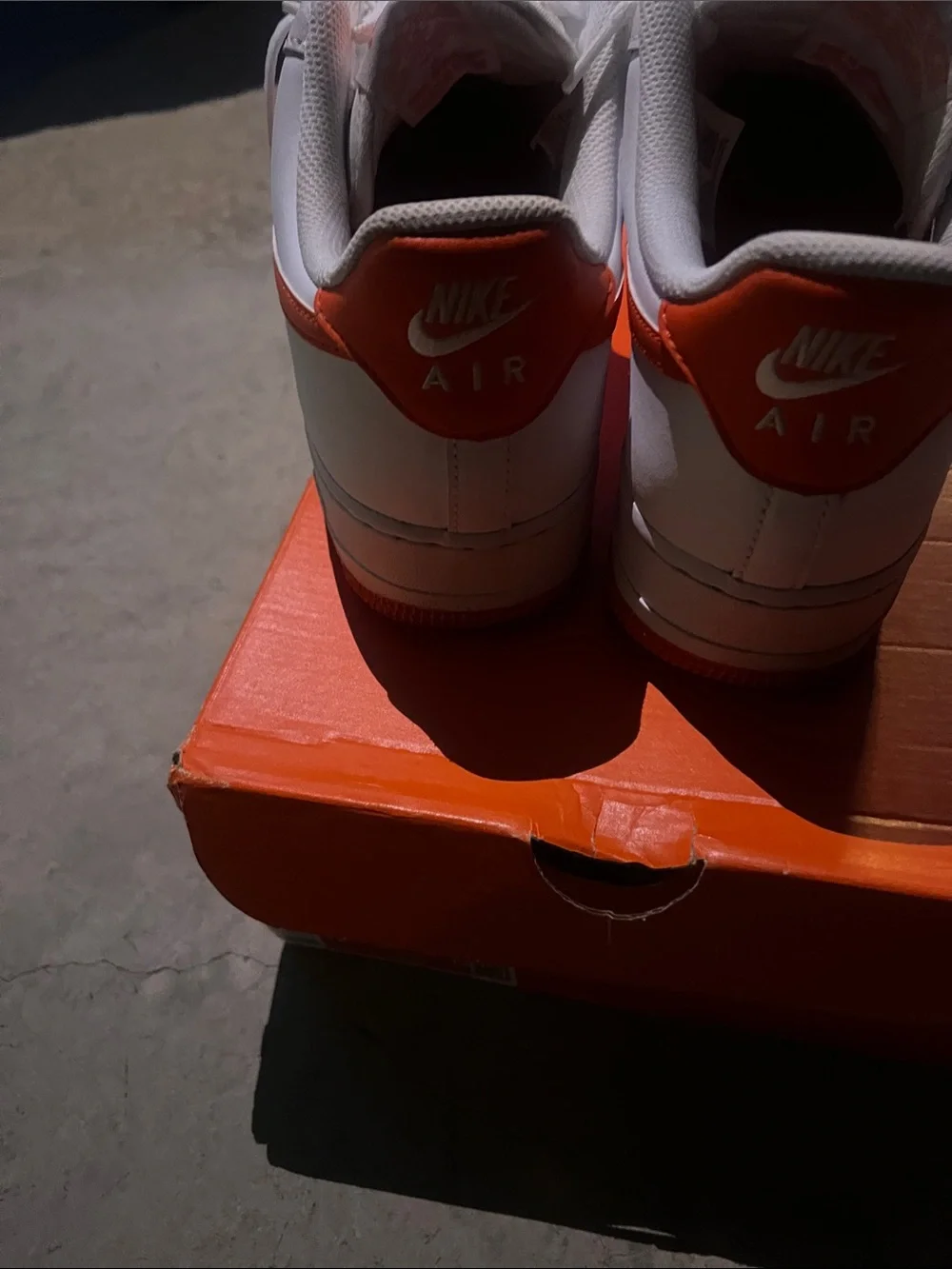 Nike Flex Train Bright Orange Shoes with box orange and white